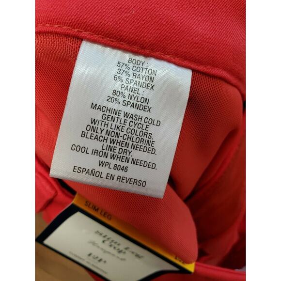 Charter Club Women Red Cotton & Rayon Mid Rise Slim Leg Crop Pant Size 12 Petite - Picture 10 of 12